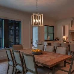 Google Hot Sale LNC Rustic Island Lantern Chandelier-4 Lights