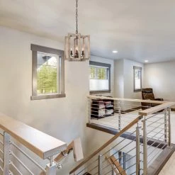 Google Hot Sale LNC Rustic Island Lantern Chandelier-4 Lights