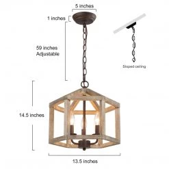 Hot Sale LNC Farmhouse Kitchen Island Lantern-3 Lights