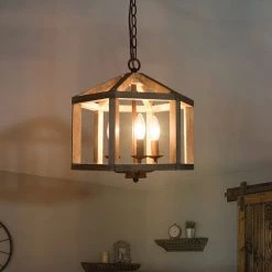 Hot Sale LNC Farmhouse Kitchen Island Lantern-3 Lights