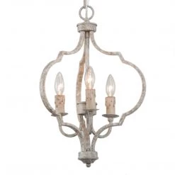 Hot Sale LNC White French Country Chandelier-3 Lights