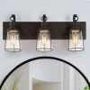 Uolfin LNC Rustic Vanity Light, 3 Light Bathroom Vanity Light