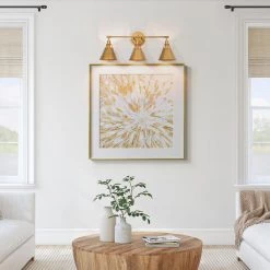 Modern LNC Vintage Gold Vanity Light-3 Lights