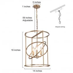 LNC Modern Lantern Chandelier-Clearance