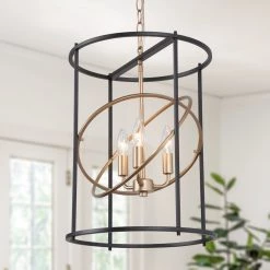 Hot Sale LNC Modern Lantern Chandelier-3 Lights