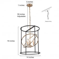 Hot Sale LNC Modern Lantern Chandelier-3 Lights 12 Hot Sale LNC Modern Lantern Chandelier-3 Lights