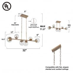 LNC Modern Kitchen Island Lighting Open Box