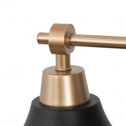 Modern LNC Matt Black Vanity Light-3 Lights