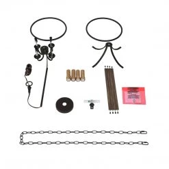 LNC Candle Cage Chandelier, Rustic Lantern Chandelier, Dark Grey & Black-Clearance Lighting