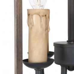 LNC Candle Cage Chandelier, Rustic Lantern Chandelier-Clearance Lighting