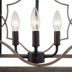 Hot Sale LNC Modern Farmhouse Lantern Chandelier-4 Lights