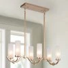 Modern LNC Cream Cylinder Glass Shades Chandelier-6 Lights