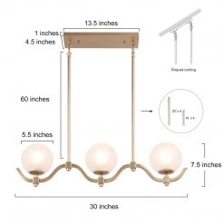 LNC Modern Globe Kitchen Island Chandelier-Clearance Lighting