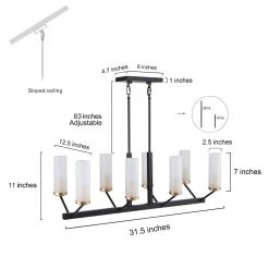 LNC Candle Kitchen Island Chandelier Open Box Lighting