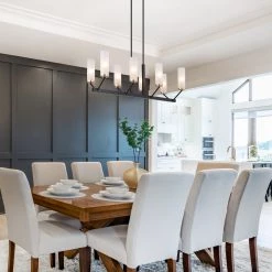 Modern Hot Sale LNC Candle Kitchen Island Chandelier-8 Lights