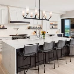 Modern Hot Sale LNC Candle Kitchen Island Chandelier-8 Lights