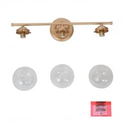 LNC Modern Bathroom Light-3-light, Polished Gold