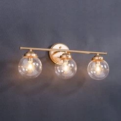 LNC Modern Bathroom Light-3-light, Polished Gold