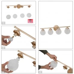 LNC Modern Bathroom Light-4-light