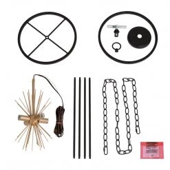 Modern Lighting LNC Gold Mini Starburst Chandelier-4 Lights