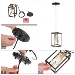 Modern LNC Gold Starburst Chandelier, Mini Cube Chandelier
