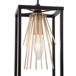Modern LNC Gold Starburst Chandelier, Mini Cube Chandelier