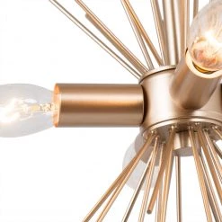 Modern LNC Gold Starburst Chandelier-4 Lights