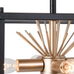 Modern Lighting LNC Gold Starburst Semi-flush Ceiling Light