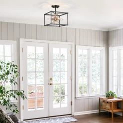 Modern Lighting LNC Gold Starburst Semi-flush Ceiling Light