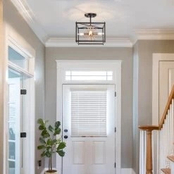 Modern Lighting LNC Gold Starburst Semi-flush Ceiling Light