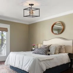 Modern Lighting LNC Gold Starburst Semi-flush Ceiling Light