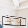 LNC Box Chandelier, Modern Kitchen Island Chandelier