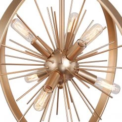 Modern LNC Globe Gold Starburst Chandelier-6 Lights