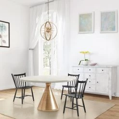 Modern LNC Globe Gold Starburst Chandelier-6 Lights