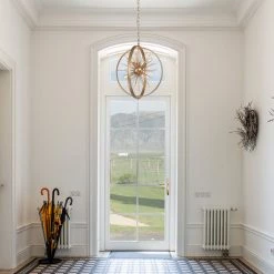 Modern LNC Globe Gold Starburst Chandelier-6 Lights