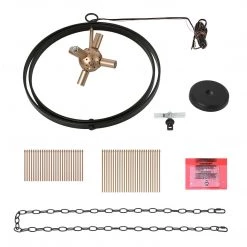 Modern LNC Gold & Black Globe Starburst Chandelier-6 Lights Lighting