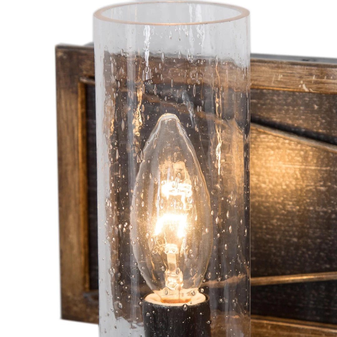 LNC Rustic Vanity Light With Seeded Glass Lighting 8 LNC Rustic Vanity Light With Seeded Glass Lighting