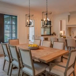 LNC Rustic Wooden Cage Lantern-3 Lights Hot Sale