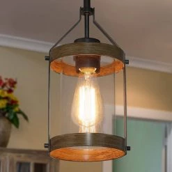Hot Sale LNC Rustic Lantern, Mini Pendant, Light Grey