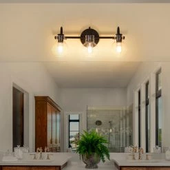 LNC Modern Black Bathroom Light-3 Lights Hot Sale 12 LNC Modern Black Bathroom Light-3 Lights Hot Sale