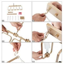 Uolfin Hot Sale LNC Wide Kitchen Island Chandelier-5 Lights