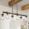 Google Hot Sale LNC Mason Jar Kitchen Lighting-6 Lights