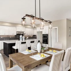 Google Hot Sale LNC Mason Jar Kitchen Lighting-6 Lights