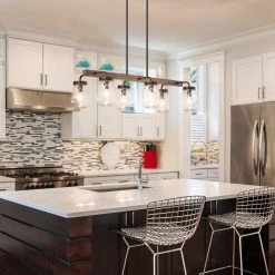 Google Hot Sale LNC Mason Jar Kitchen Lighting-6 Lights