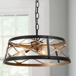 Lighting LNC Modern Drum Chandelier-3 Lights