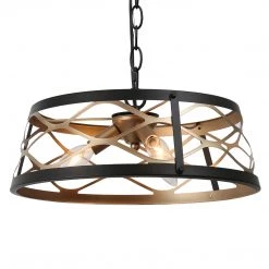 Lighting LNC Modern Drum Chandelier-3 Lights