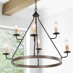 Hot Sale LNC Vintage Chandelier, Tiered Chandelier-6 Lights