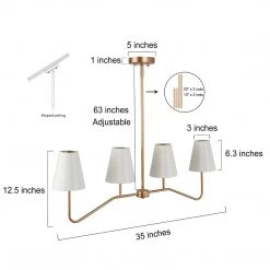 LNC Wide Kitchen Island Chandelier-4 Lights-Clearance 17 LNC Wide Kitchen Island Chandelier-4 Lights-Clearance