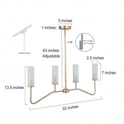 LNC Wide Kitchen Island Chandelier-Clearance