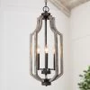 Lighting LNC Cylinder Farmhouse Cage Chandelier-Clearance